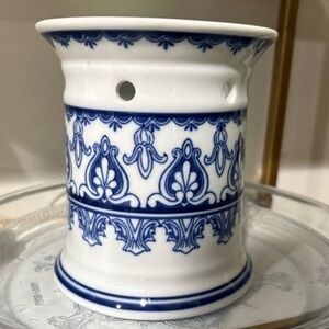 Bombay Blue & White Ceramic Candle Potpourri Warmer Chinoiserie Decor Tea Light